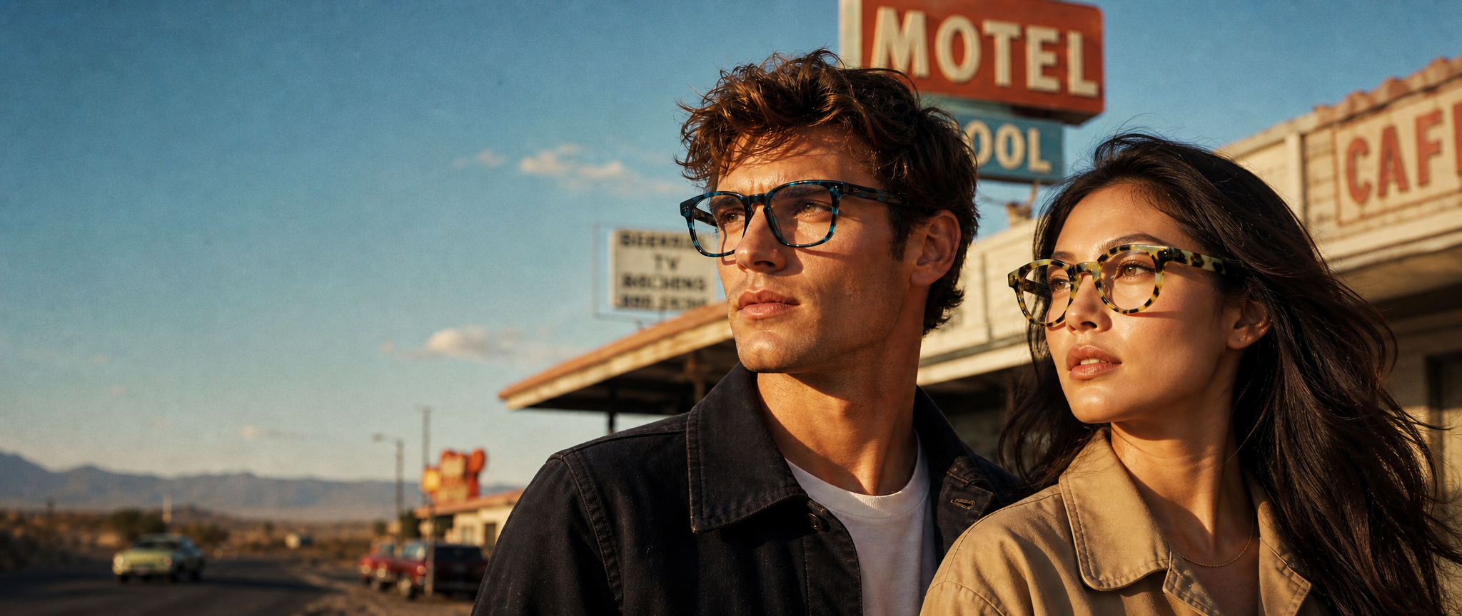 man and woman wearing luxury vint and york eyeglasses