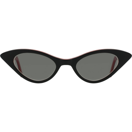 Black with Lipstick Red-look