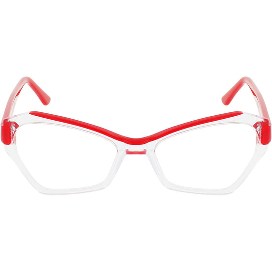 Clear with Red