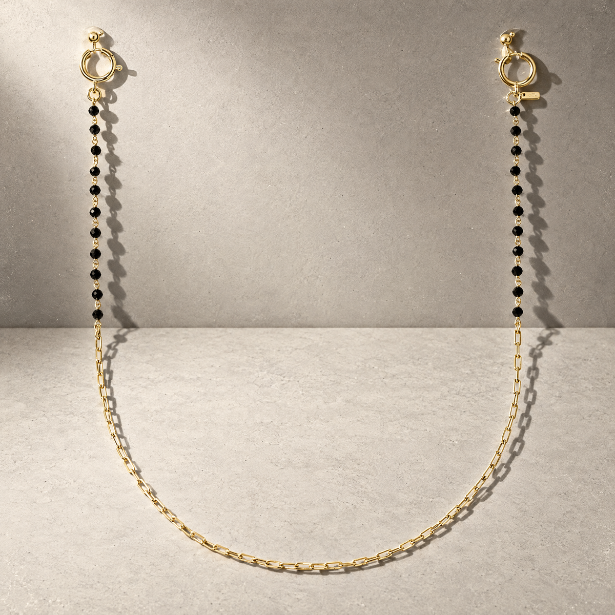 Gold Eyewear Chain | Black - Vint & York