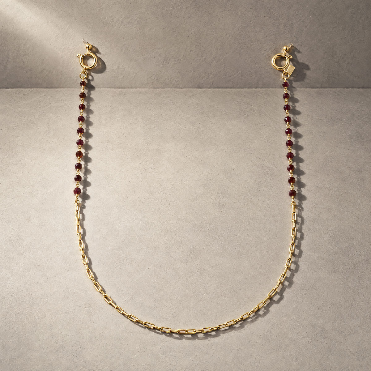 Gold Eyewear Chain | Red - Vint & York