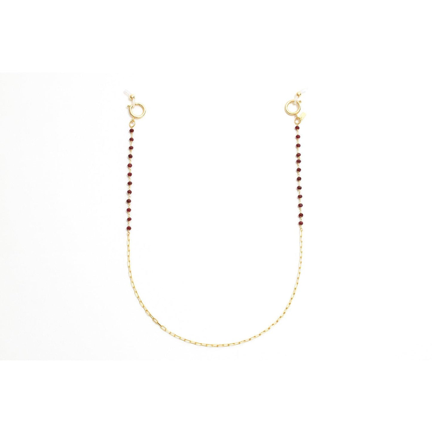 Classic Gold Chain with Red Gems from Vint & York