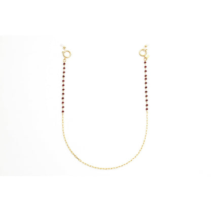 Classic Gold Chain with Red Gems from Vint & York